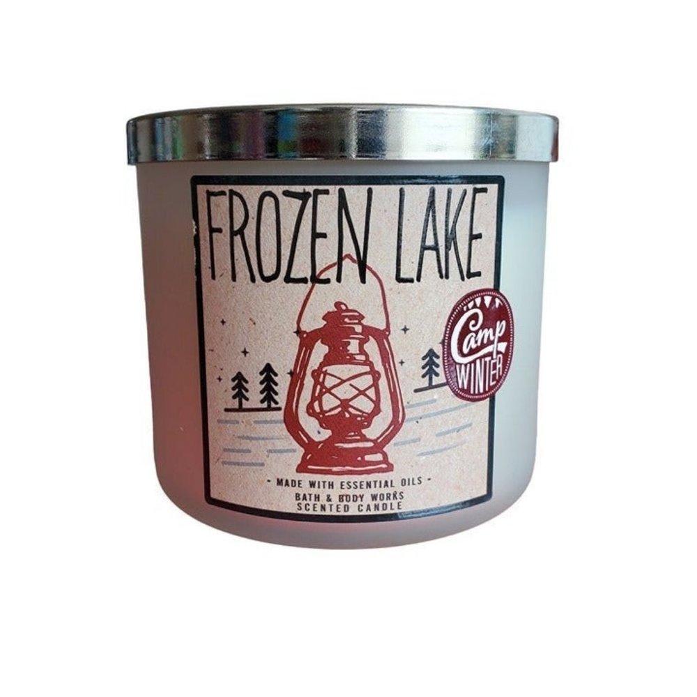 Exclusive Bath & Body Works 3‎ Wick Candle Scent FROZEN LAKE, 14.5 OZ